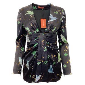 Altuzarra Black Multi Bird Kahn Blouse